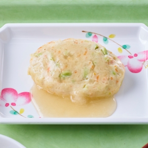 お魚ハンバーグ白身魚　おろし銀あん