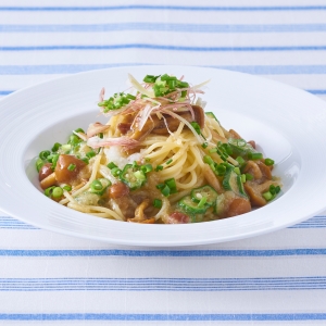 大根おろしとなめこの和風冷製パスタ