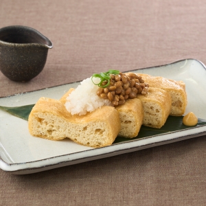 栃尾油揚げ～鬼おろし納豆のせ～