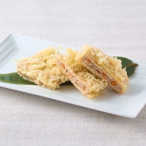 肉詰めいなりの天ぷら