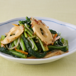竹輪と青菜の炒め煮