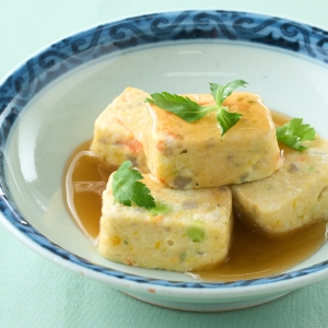 ぎせい豆腐のあんかけ