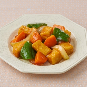 揚げ出し豆腐の酢豚風