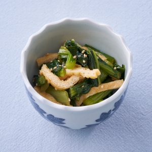きざみ油揚げと野沢菜のナムル